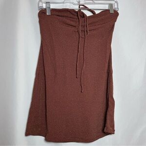 Andie Swim The Waikiki Swim Cover Dress Lurex Rib Mocha M